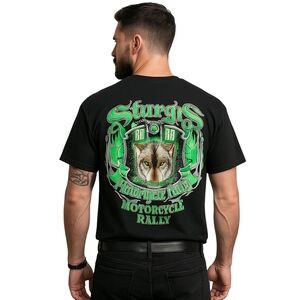 STURGIS 2022 Motorcycle Rally T-Shirt Mens XL Black Wolf Graphic Biker Tee